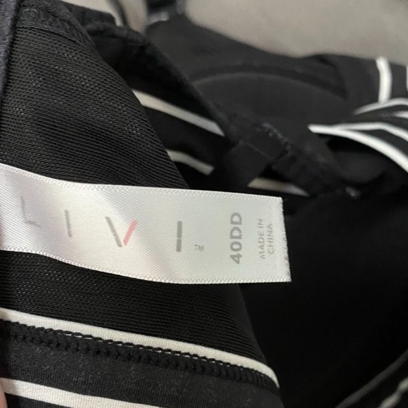 Livi Active Lane Bryant 40 DD Stripe Sport Bra - Picture 3 of 3